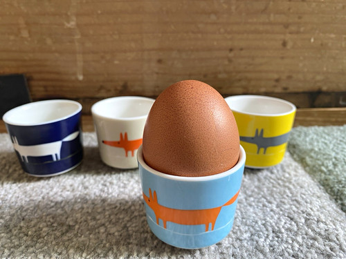Ceramic fox print - print, egg