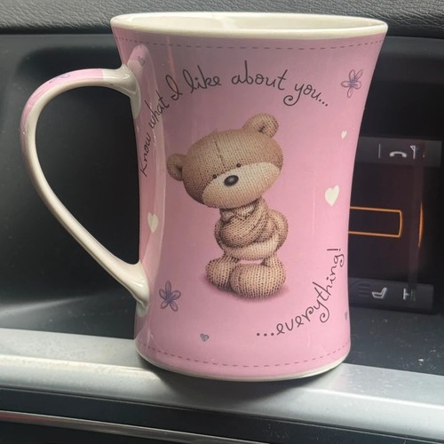 Hugs pink teddy bear mug - hugs,