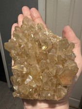 Citrine Aura Quartz Cluster