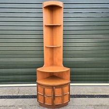 Tall Nathan Corner Teak Drinks Record Cabinet Vintage Retro Mid Century