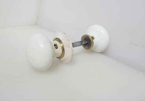 Antique ceramic door knobs - ceramic,