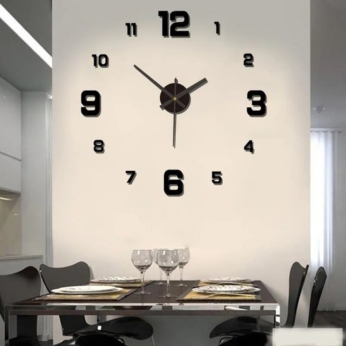 Frameless diy wall clock - frameless,