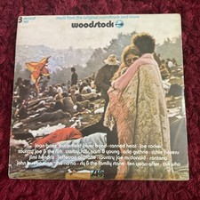 VARIOUS ARTISTS..WOODSTOCK...RARE UK FIRST ISSUE TRIPLE ALBUM..2402-001/2/3