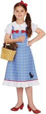 Girls Dorothy Costume Kids Wizard Of Oz Movie Film Fancy Dress Book Day Week