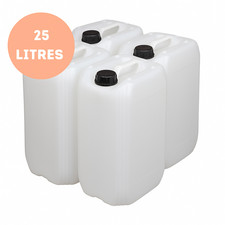4 x 25L LITRE PLASTIC WATER CONTAINER CARRIER FOOD DRUM JERRYCAN JERRICAN 