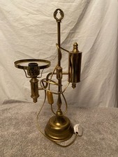 Vintage Antique Brass  Student Electric Desk Lamp, no shade, 52cm tall