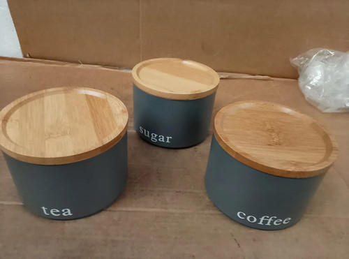 Tea coffee sugar - tea, canisters