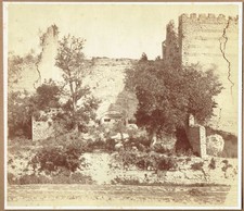 Sulukule Gate, Istanbul.  1865 Mammoth plate Abdullah Frères albumen photograph