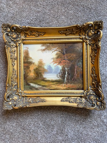 Oil canvas signed inness - canvas,
