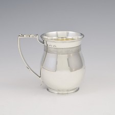 Lovely Georgian Silver 1/2 Pint Baluster Beer / Christening Mug Emes & Barnard