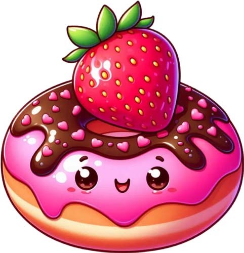 Valentine day donut wall art - valentine's,