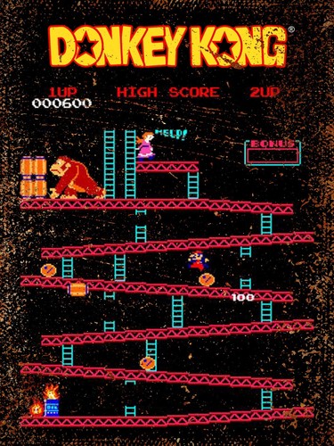 Donkey kong arcade metal tin - kong,