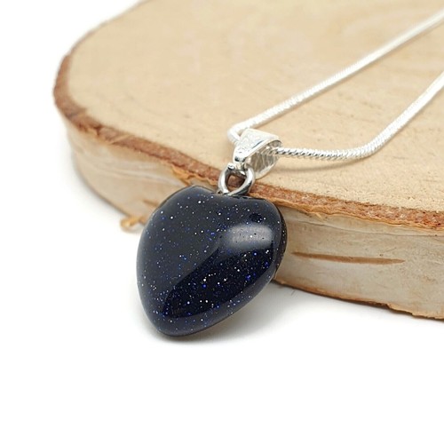 Necklace small crystal heart - small,