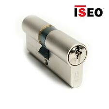 Euro Cylinder Lock for UPVC Doors - ISEO F6 Extra - Nickel/Brass - Various Sizes
