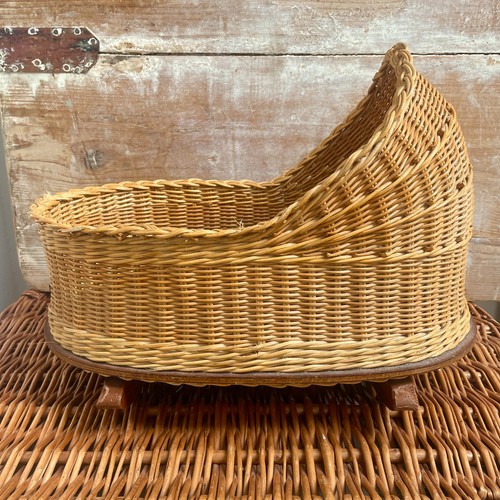 Vintage wicker rocking doll - wicker, or
