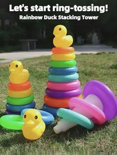 Colorful ring toss game for