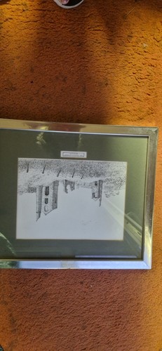 Framed old cornish tin mines - old,
