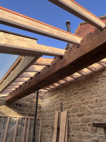 Reclaimed wooden beam - reclaimed,