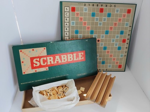 Vintage 1955 scrabble board - vintage,