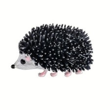 Beautiful Antique CUTE Enamel Hedgehog Stylish White Animal Brooch PIN Jewellery