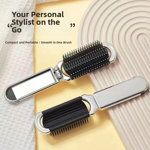 Folding comb with - mirror, small