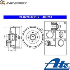 2x BRAKE DRUM 24.0220-3721.2