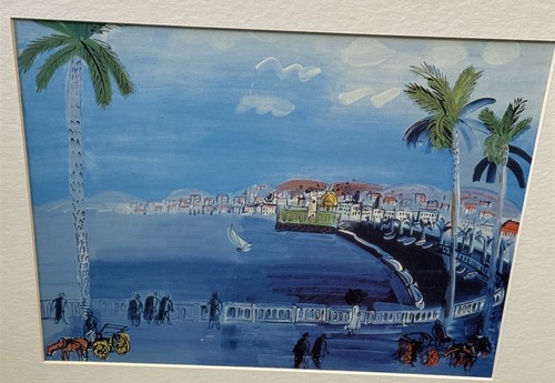 Matted print seaside bay - matted,