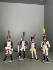 Lead Toy Soldiers by Starlux. 4 French Infantry Napoleonic era 75mm.