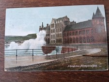 A Rough Sea Aberystwyth Postcard Posted 1907