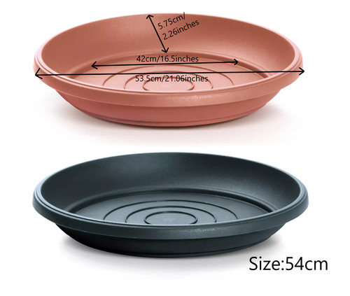 Round plastic water plant pot - round,