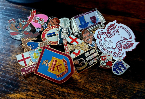 Football pin badge job - job, lot