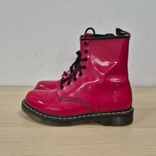 Dr Martens 1460 Classic Red Patent Leather Ankle Boots Size UK 9 EU 43