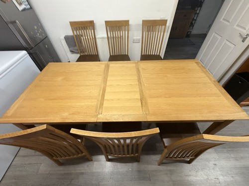 Oak dining table and chair - oak,