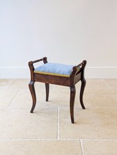 Antique Victorian Mahogany Piano Stool with Storage c.1890