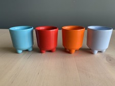  Melamine Egg Cups  - mixed colour- Vintage / retro style - Set of 4