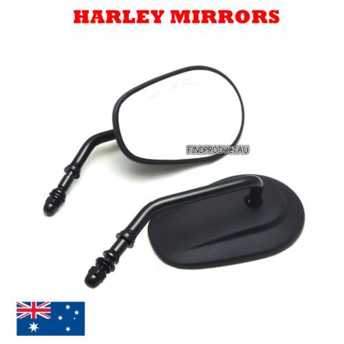 Matt black motorcycle mirrors - matt,