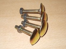 4 x 1" Vintage Wing Fixing Coach Bolts Austin Singer Bullnose Flatnose Morris