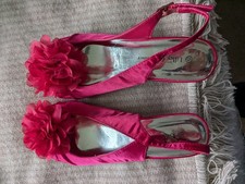 Pink Silk Kitten Heel Shoes