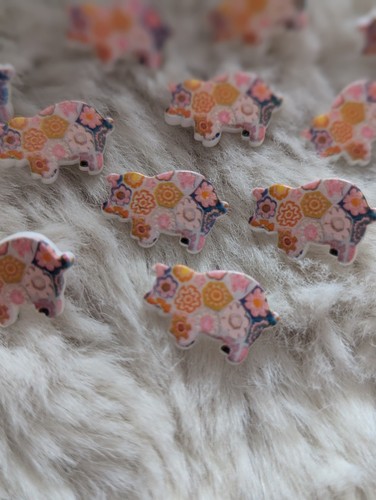 Millefiori pig novelty - "millefiori, pig"
