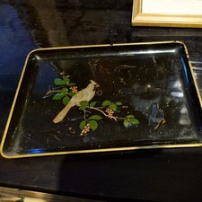Vintage Otagiri Lacquerware Tray – bird Themed Design – ( 21 X 14.5 cm ) Box J3