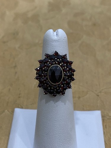 Bohemian garnet cluster ring - bohemian,