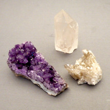 Quartz Crystal Cluster 3 Piece