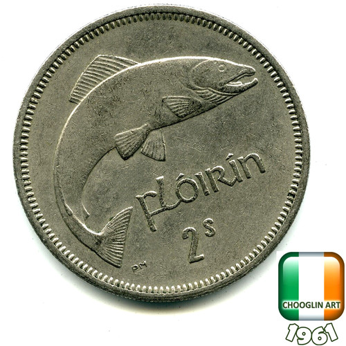Irish 1961 two shilling - 1961,