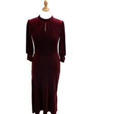 Oasis Burgundy Velvet Midi