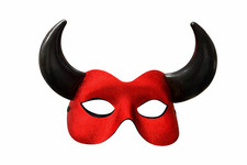 Red Devil Mask with Black
