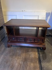 Antique Solid Dark Wooden Tv