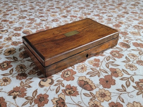 Antique mahogany tool box - mahogany,