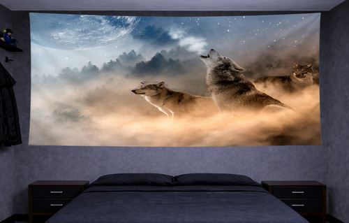 Wolf moon forest - moon,