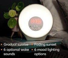 LUMIE Sunrise Wake-up Alarm Clock