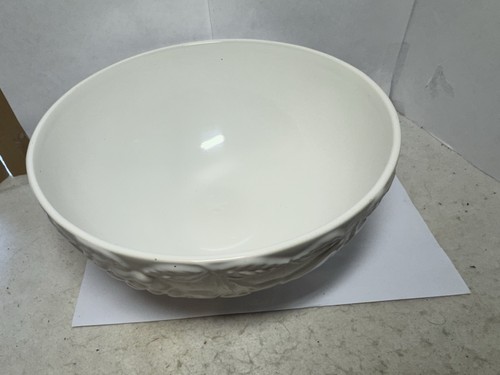Vintage white embossed fruit - white,